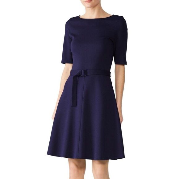 Slate & Willow Navy Blue Mini Skater Dress S - Picture 1 of 7